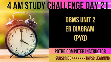 PGTRB COMPUTER INSTRUCTOR | UNIT2 DBMS |PYQ| ER DIAGRAM | 4 AM DAY 21