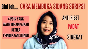 CONTOH PEMBUKAAN PRESENTASI SIDANG SKRIPSI ||| Singkat Jelas Padat