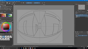 Krita Assistant Tool [Part 4] - Fish Eye Point (5 point perspective setup)