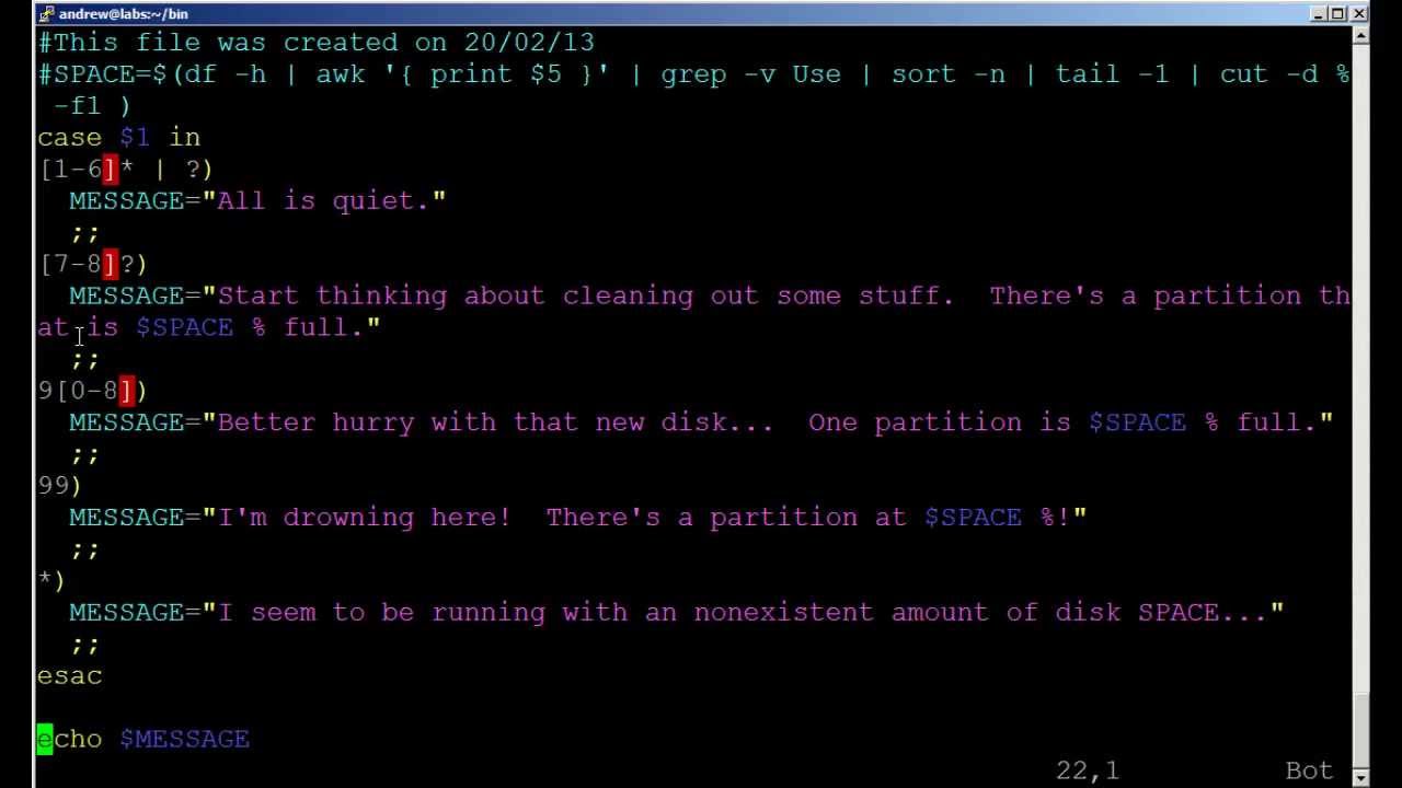 BASH Scripting Lesson 4 Using Case Statements YouTube