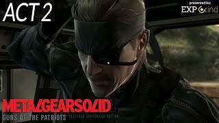Metal Gear Solid 4: Guns of the Patriots GAMEPLAY Act 2 - No Commentary Walkthrough PS3