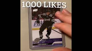 I will cut my cards for #colecaufield #owenpower #wyattjohnston #lukehughes #hockeycards #youngguns