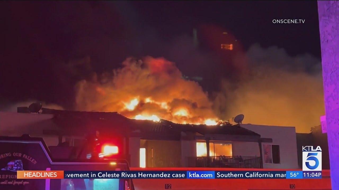 Fire erupts at Rialto apartment complex