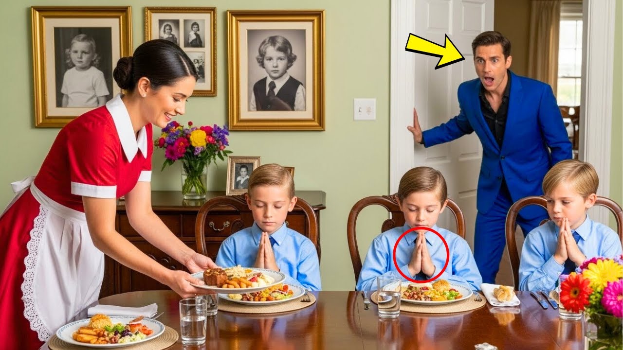 DIE DRILLINGE DES MILLIONÄRS STIFTEN CHAOS — BIS DIE NEUE HAUSHÄLTERIN ETWAS UNERWARTETES TUT