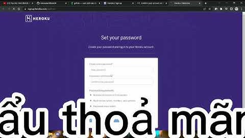 Đăng kí tài khoản Heroku