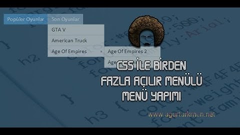 CSS Kullanarak Birden Fazla Açılır Menülü Dropdown Menü Yapımı