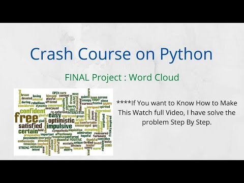 Final Project : Create WORD CLOUD using Python On Jupyter NoteBook | Coursera | Offered by Google