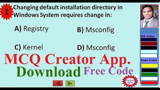 MCQ Creator||Quiz Creator||Full Setting||Free Code||Download Link screenshot 3