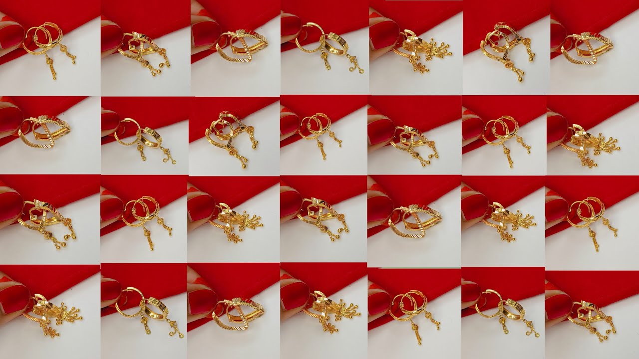 सोने के हैंगिंग कुंडल बाली U V और O सेप में कान की हैंगिंग कुंडल बाली का लेटेस्ट डिजाइन!! #jewellery