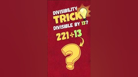 13 se Divisible? 😲 Super Easy Maths Trick! | Divisibility Rule #shorts #easymathsgyaan