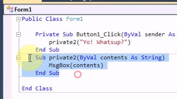 Visual Basic 2010/2008 How to create your own subs!