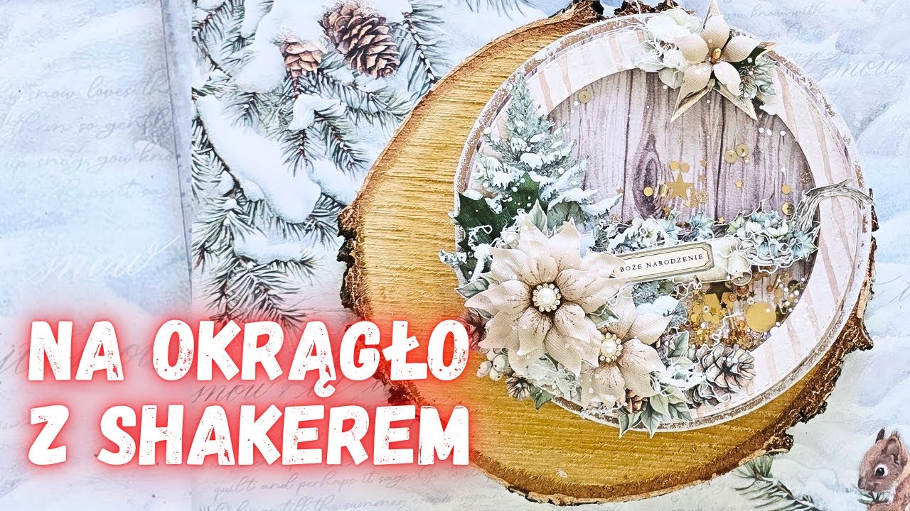 Okrągła kartka z shakerem. Magia w ruchu. Round Shaker Card. Carmaking.