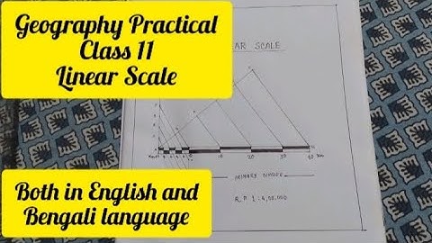 How to draw a Linear Scale #linear scale  #geographypractical #easymethod