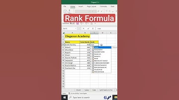 Find Rank #excel #msexcel #msexceltutorial #msexceltricks #shorts #shortsvideo #ytshorts #tips