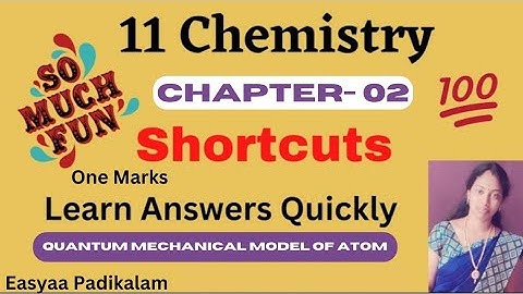 11 Chemistry - One marks - Chapter 2 - shortcuts
