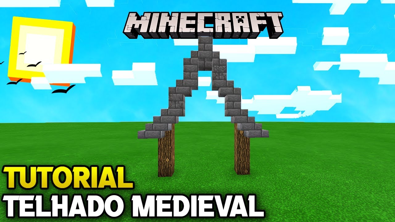 COMO FAZER TELHADO PARA CASA MEDIEVAL NO MINECRAFT - YouTube