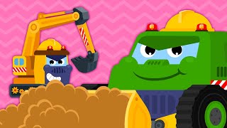 Help! Undefeatable Heros! | Crane | Super Excavator |  Heavy equipment Song For Kids |★ TidiKids
