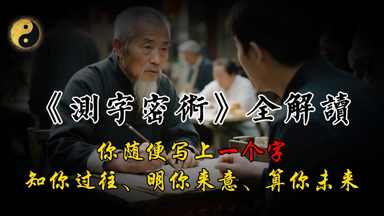随便写一个字，竟能看透你的前世今生？《测字密碟》告诉你：你的出路早就藏在字里，准得让人后背发凉！