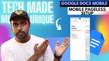 How to create google docs mobile pageless setup | google docs pageless