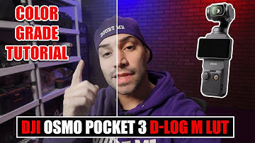 DJI Osmo Pocket 3 D-Log M Color Grading Tutorial [ LUT Install In DaVinci Resolve ]