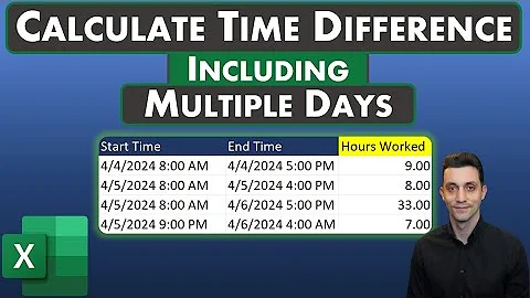 Excel Tips - Calculating Time Difference | Hours Worked