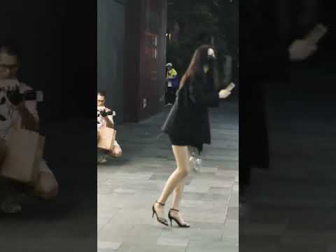 Asian sexy beautiful girl, sexy, long legs, stockings, short skirt #166