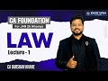 CA Foundation Law Demo Lecture 1 For Jan 25 exams | By CA Darshan Khare | Ektvam Aacdemy |