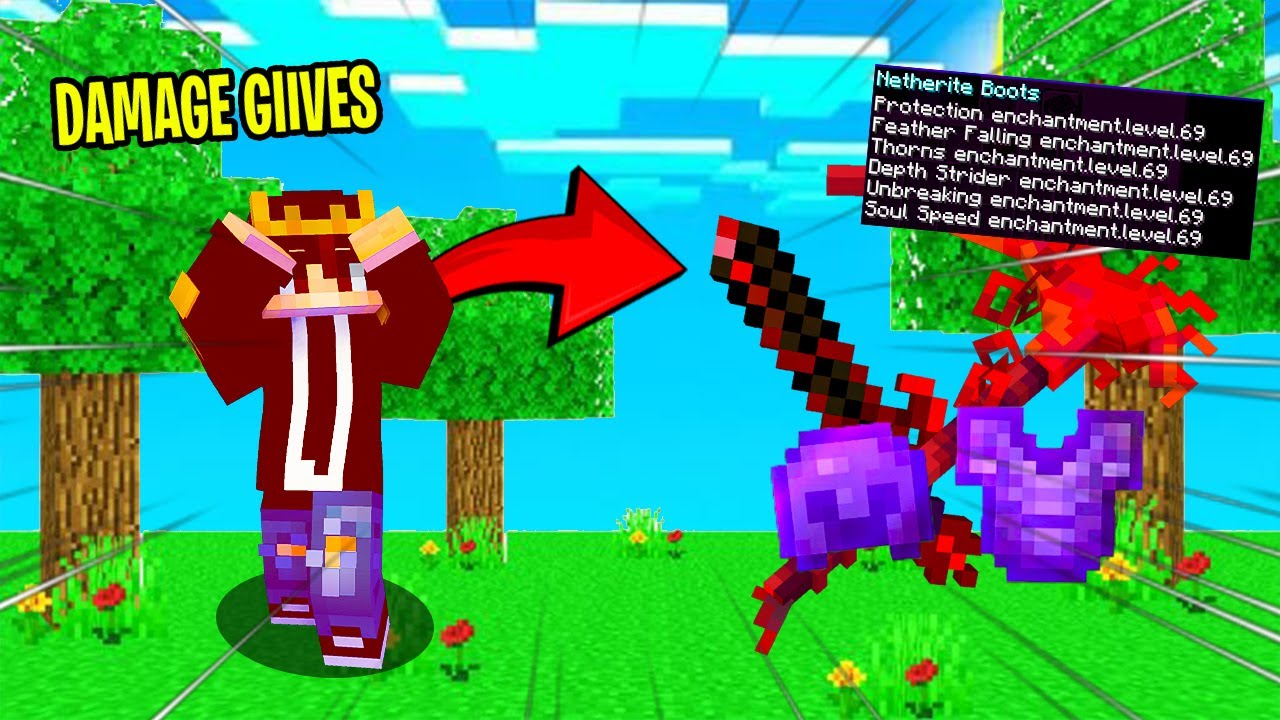 Minecraft But Every Damage Gives You INSANE OP Items 🤯 - YouTube