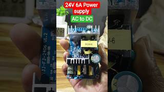 24V 6A Power supply ac to dc || 24v power supply  voltage output || 24v SMPS #shortvideo #smpsrepair