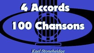Video thumbnail of "44 Santiano - 2 accords Em D (ou 4) - 4 Accords 100 Chansons - Guitare Débutant - Hugues Aufray"