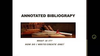 How To: Annotated Bibliography