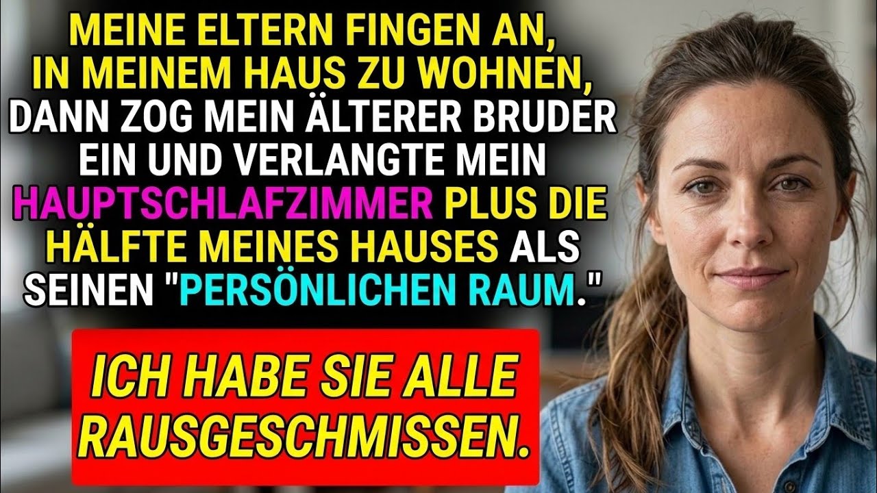 Ich kam vom Einkaufen nach Hause und sah einen riesigen Umzugswagen in meiner Einfahrt stehen. Zwei Möbelpacker schleppten Möbel auf meine Veranda, und mein Bruder Julian, 34, stand da und gab...