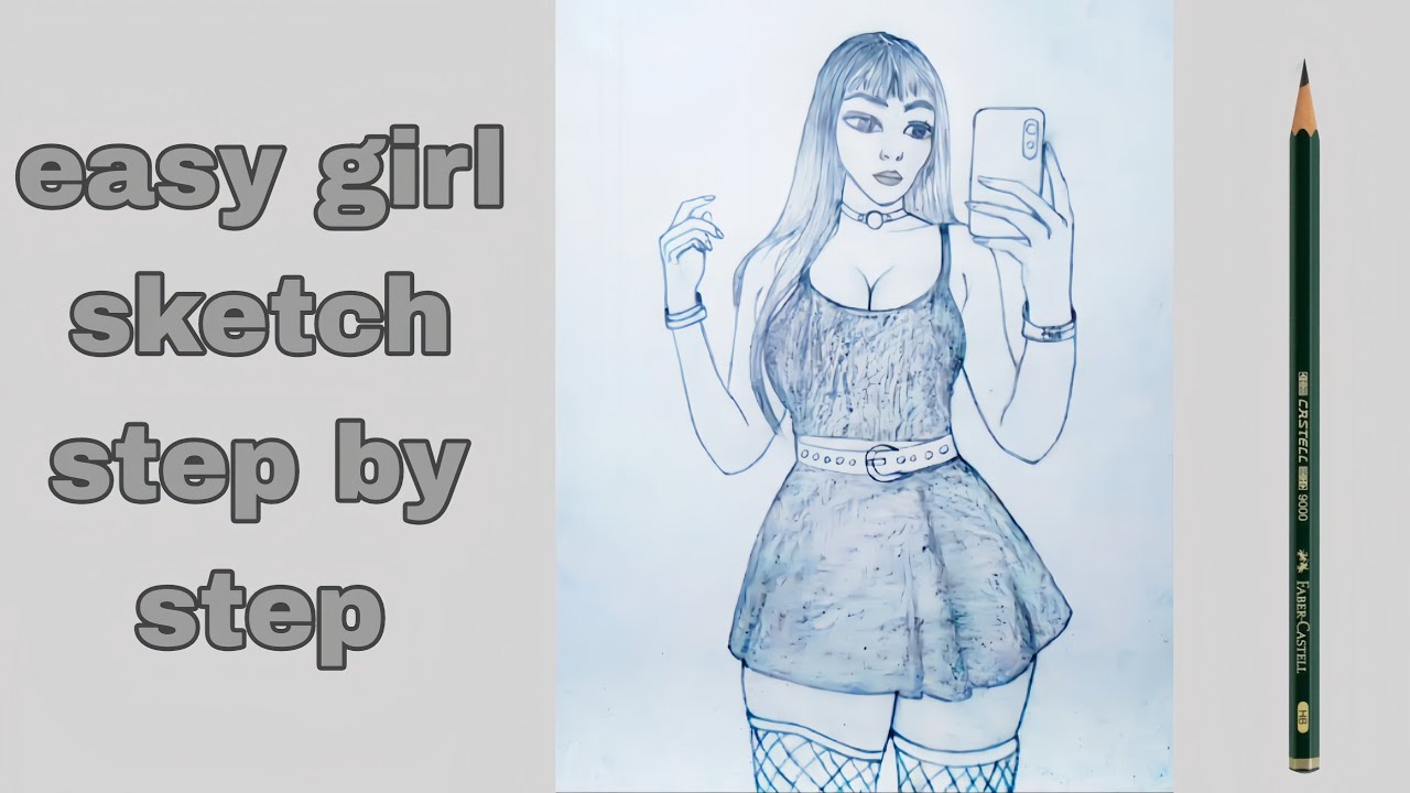 How to Draw a Beautiful Girl with Pencil | Easy Girl Sketch for Beginners
