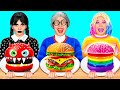 Wednesday vs Grandma Cooking Challenge | Edible Battle by BaRaDa Challenge