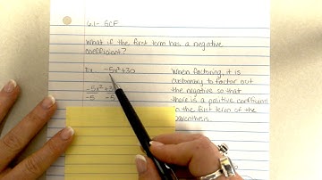 6.1 Greatest Common Factor and Factoring By Grouping