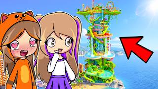 LYNA y MANDARINA construyen el MEJOR RASCACIELOS en Roblox B