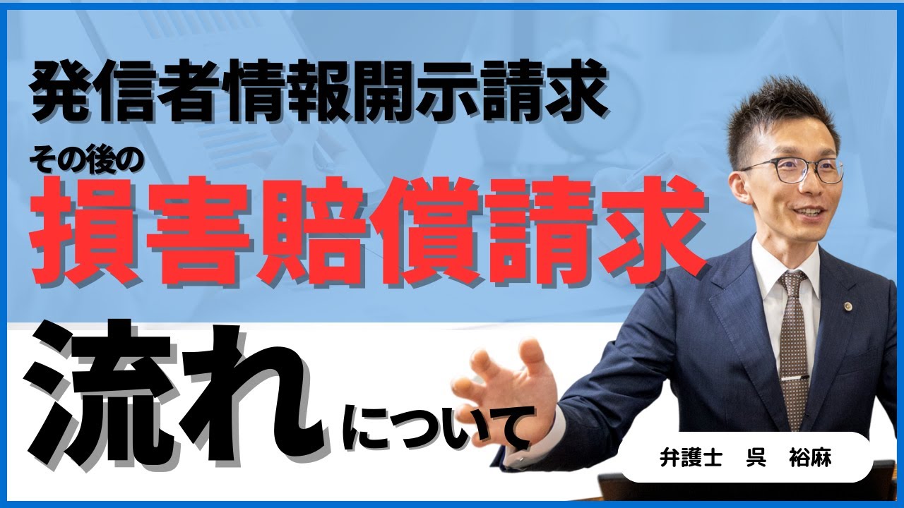 【発信者情報開示請求やその後の損害賠償請求などの流れについて】
