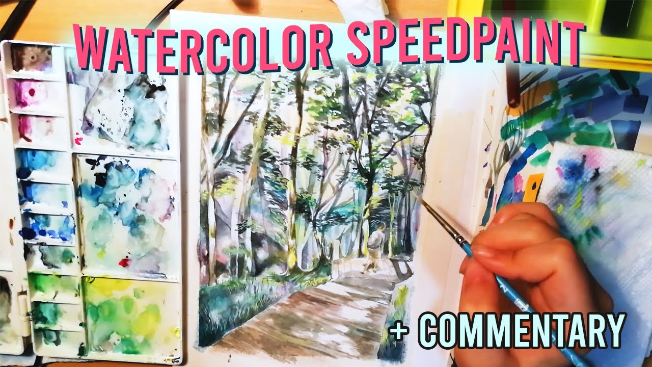 Forest Steps | Watercolor w/ Commentary