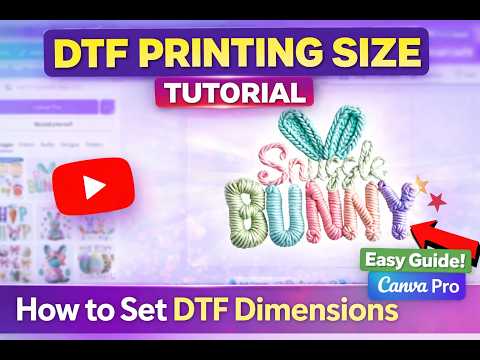 How to Set DTF Dimensions in Canva Pro | Perfect Sizes for DTF Transfers