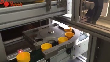 Double-sided bottle cap laser coding system