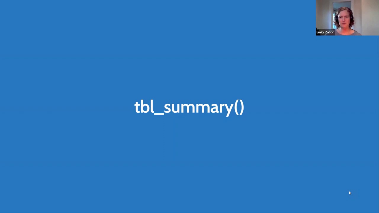 Update Creating presentation-ready summary tables with {gtsummary} by Emily Zabor (9/30/2020)