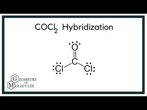 वीडियो: COCl2 में C का संकरण क्या है?