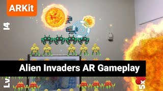 Alien Invaders AR Gameplay - Space Invaders in augmented reality screenshot 5