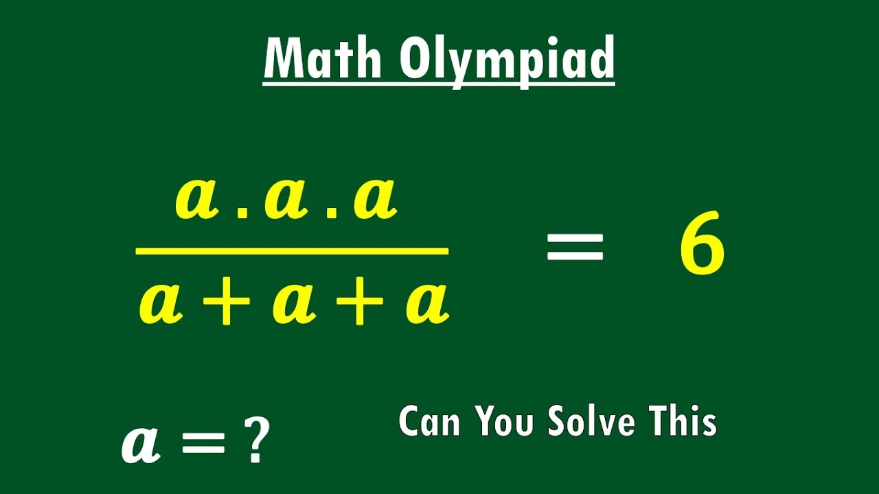 Nice Algebra Math Simplification Problem || Find the value of a