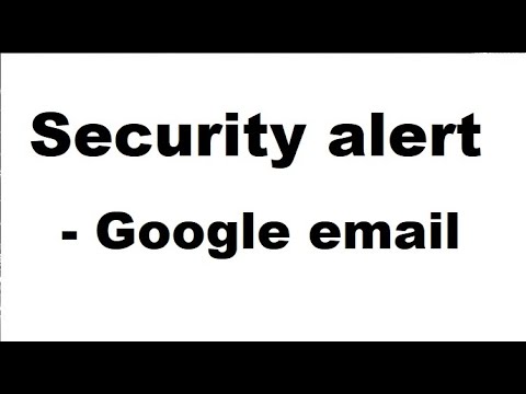 Google security alert email