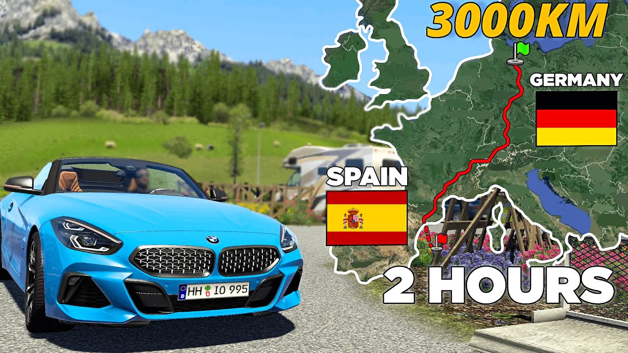 ETS2 Longest Road Trip (Hamburg to Ibiza) Germany to Spain | Euro Truck Simulator 2