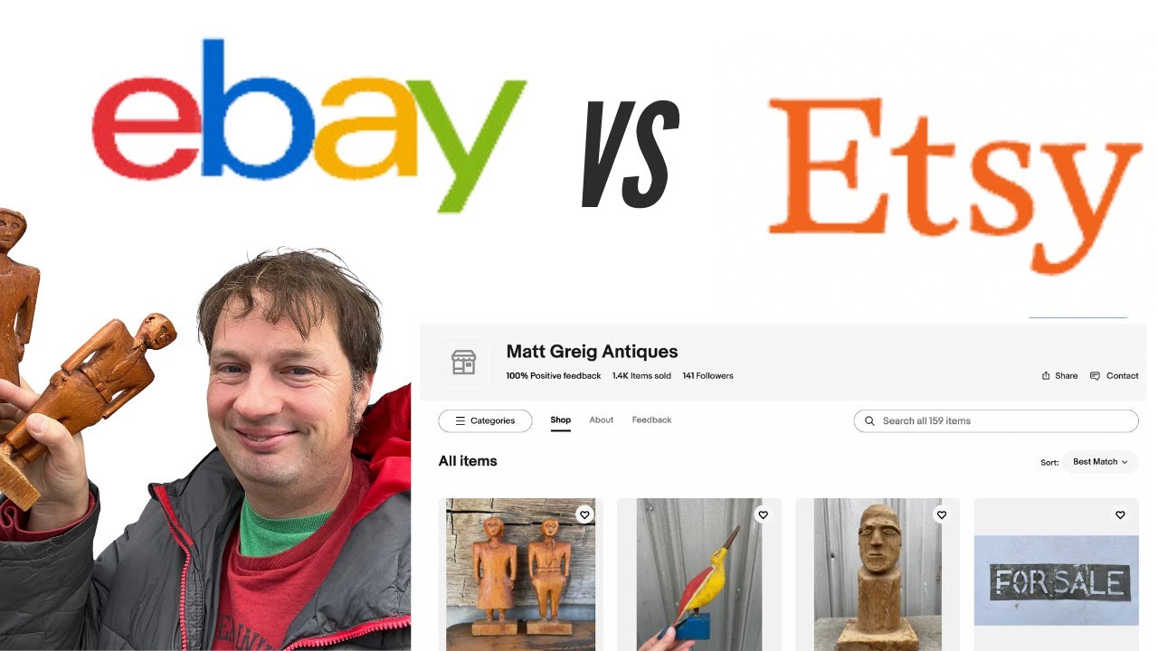 Ebay vs Etsy Listing and Selling Challenge Part 2 YouTube