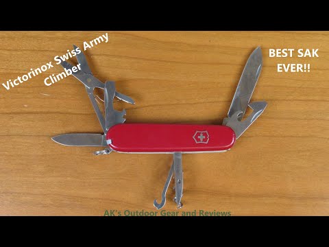 Нож Victorinox Swiss Army Climber красный, видео 1