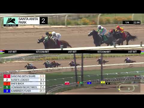 Susie's Loaded wins Race 2 on Monday, June 15 at Santa Anita Park