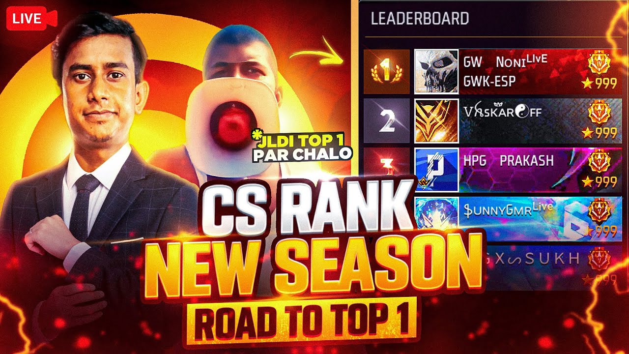 PUSH TO TOP 1 GRANDMASTER - CS RANKED 😎👽Serious Rank Push 🤯#freefire # ...